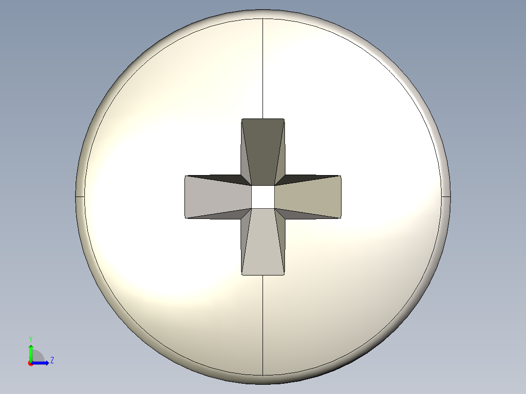 螺丝 M2 x 十字盘头-M2 x 3 Screw head.STEP左视图