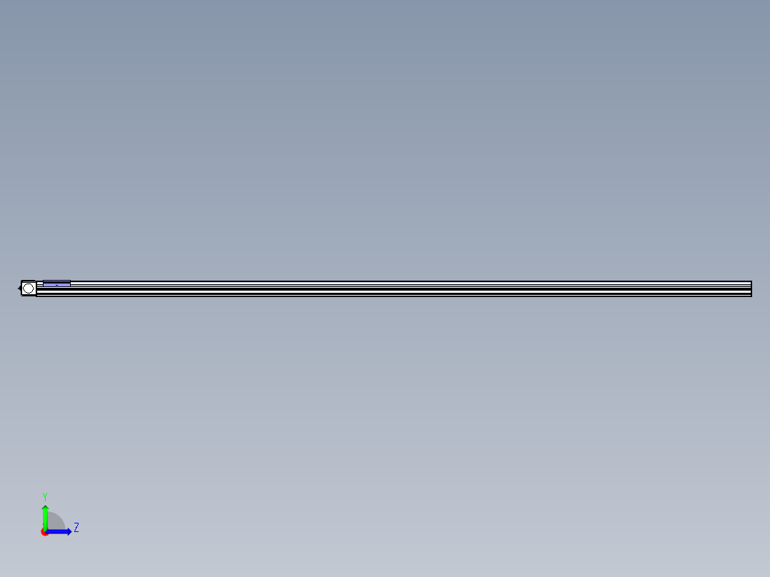 同步带滑台-半封闭B17-L100-S3900-R-P75-D3-N3左视图