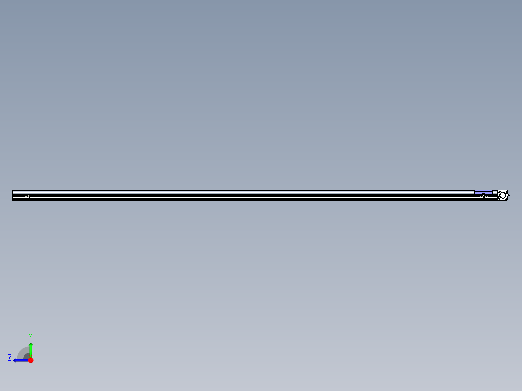 同步带滑台-半封闭B17-L100-S3900-R-P75-D3-N3右视图