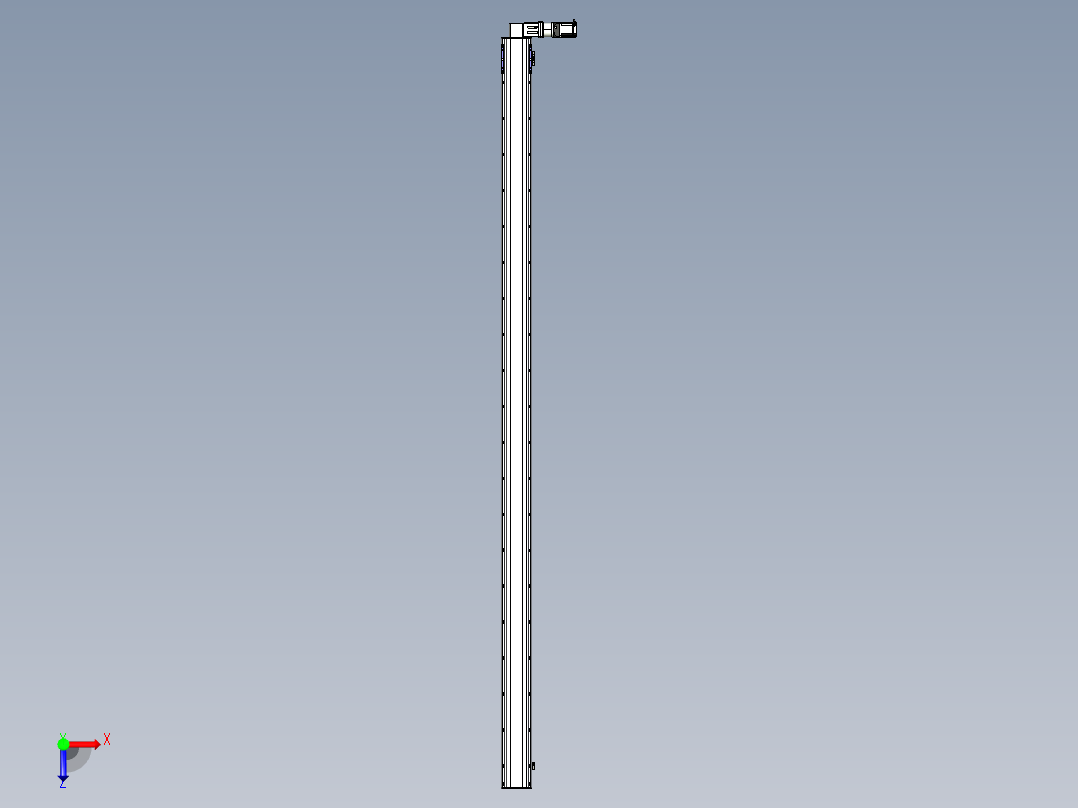 同步带滑台-半封闭B17-L100-S3900-R-P75-D3-N3俯视图