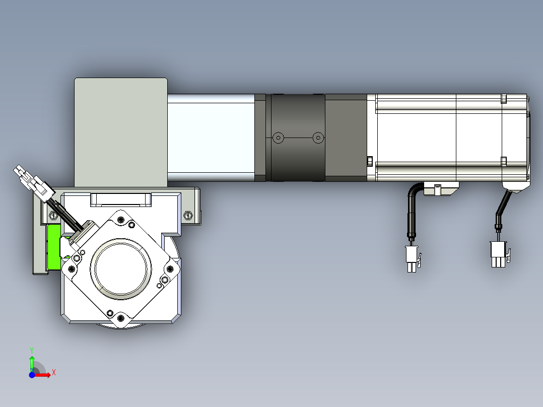 威洛博直线电机模组EB8ZR-L200-S600-LZP75B5K-ZP755K-MS3前视图
