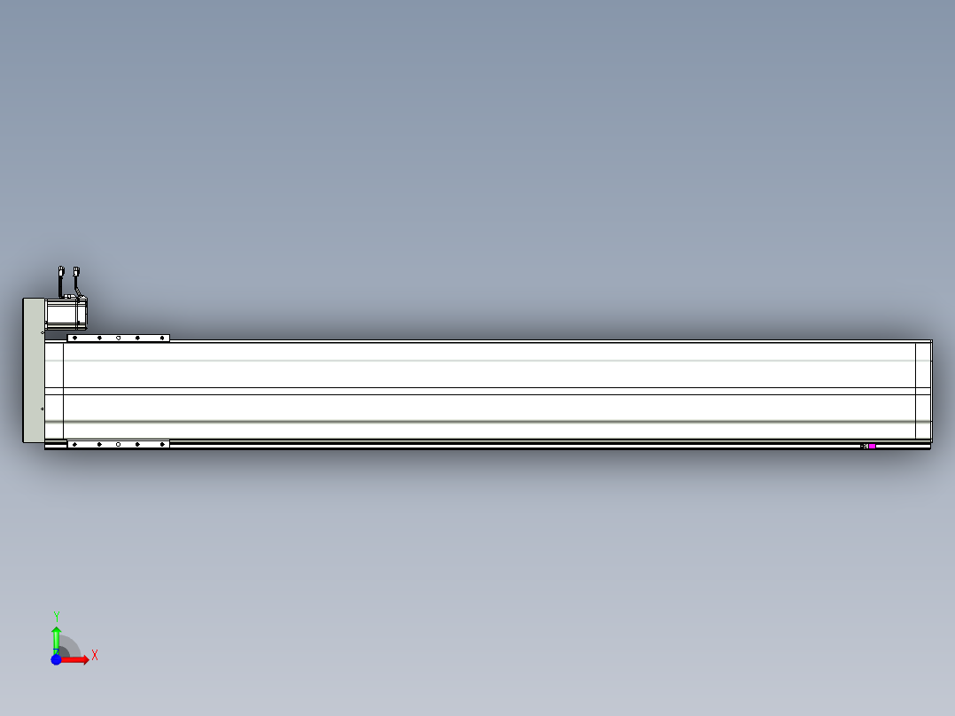 VF丝杆传动-一般环境VF27-Lxx-C-S1950-BR-ZP75-D3前视图