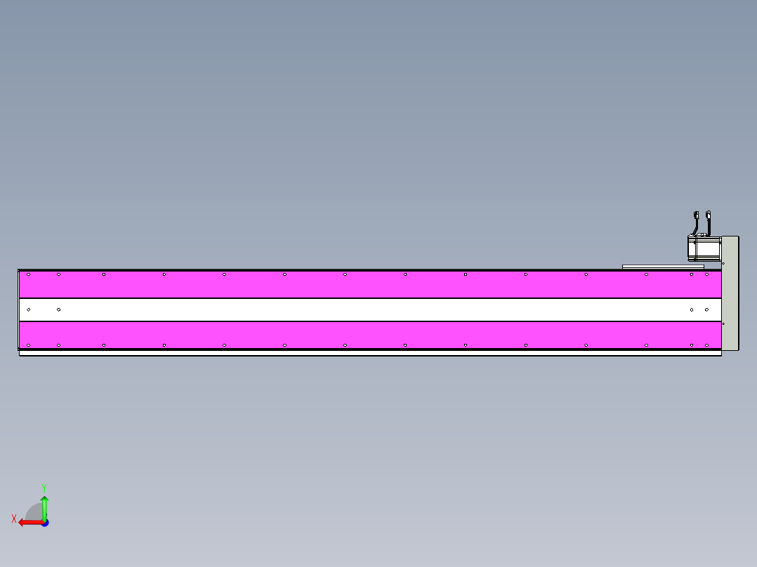 VF丝杆传动-一般环境VF27-Lxx-C-S1950-BR-ZP75-D3后视图