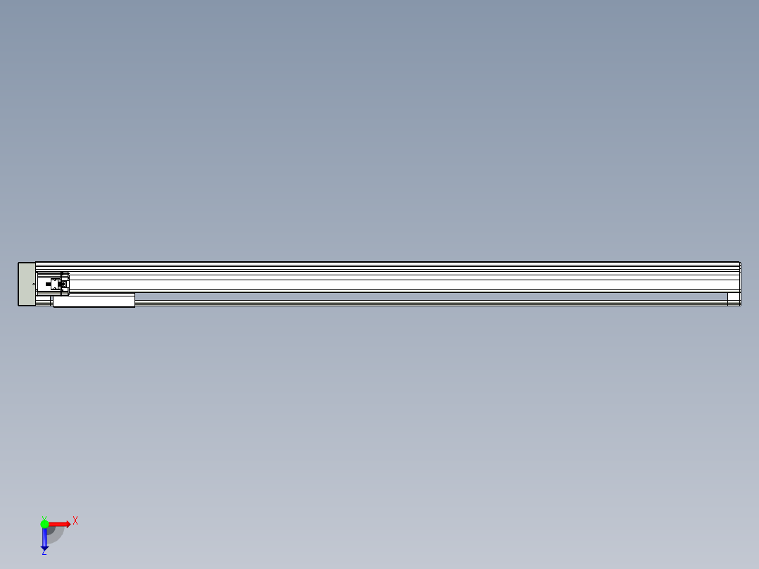VF丝杆传动-一般环境VF27-Lxx-C-S1950-BR-ZP75-D3俯视图