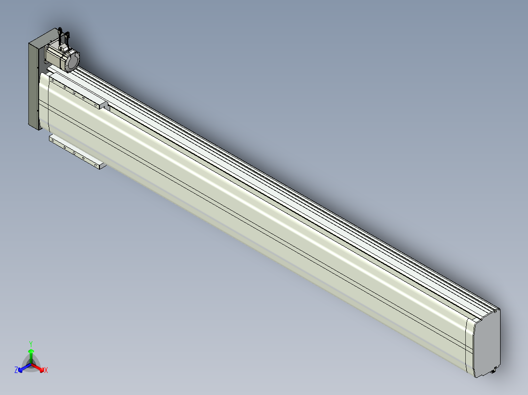 VF丝杆传动-一般环境VF27-Lxx-C-S1950-BR-ZP75-D3正等轴测图
