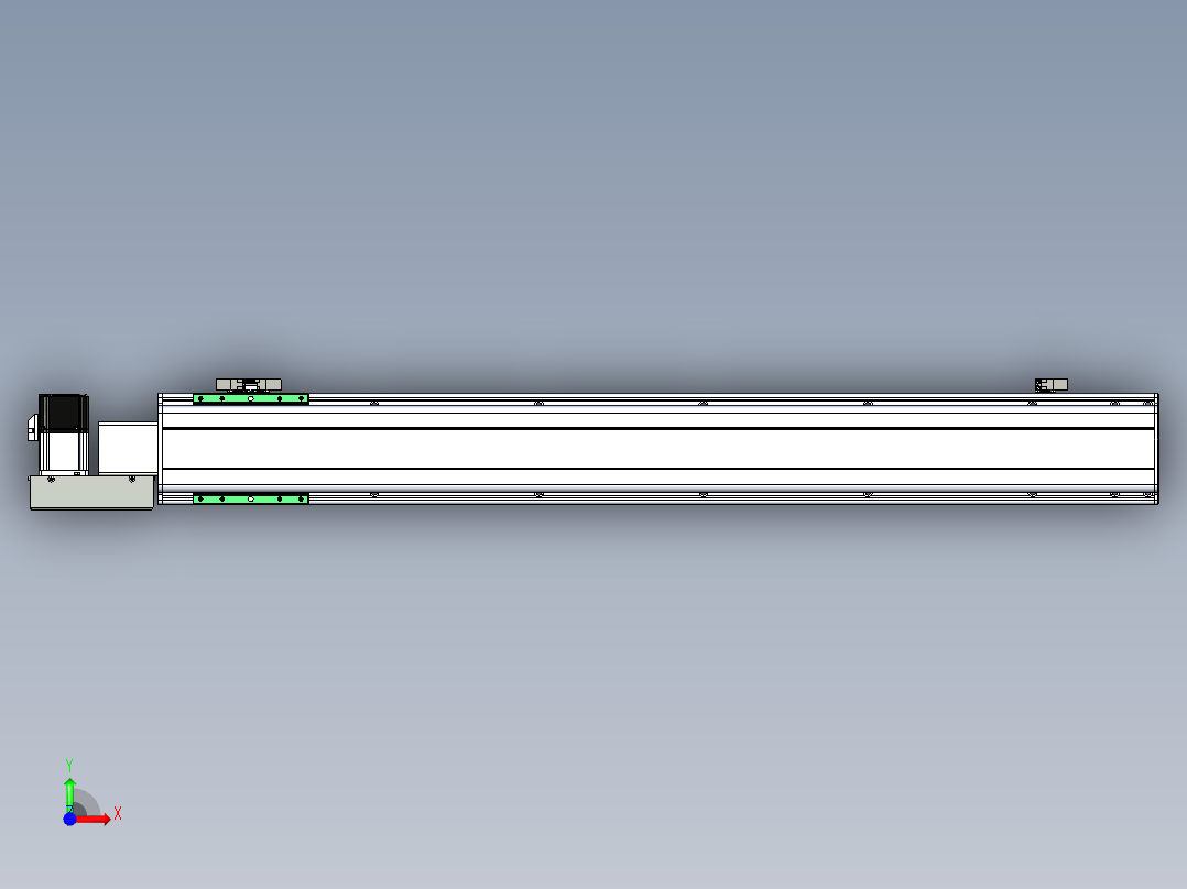同步带滑台-半封闭B13H-L45-S950-L-P40-D3前视图