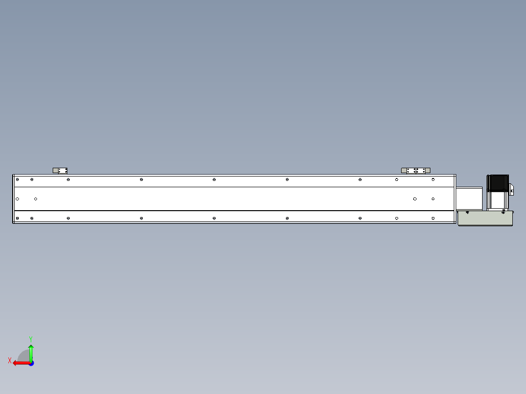 同步带滑台-半封闭B13H-L45-S950-L-P40-D3后视图
