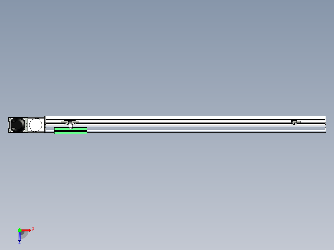 同步带滑台-半封闭B13H-L45-S950-L-P40-D3俯视图
