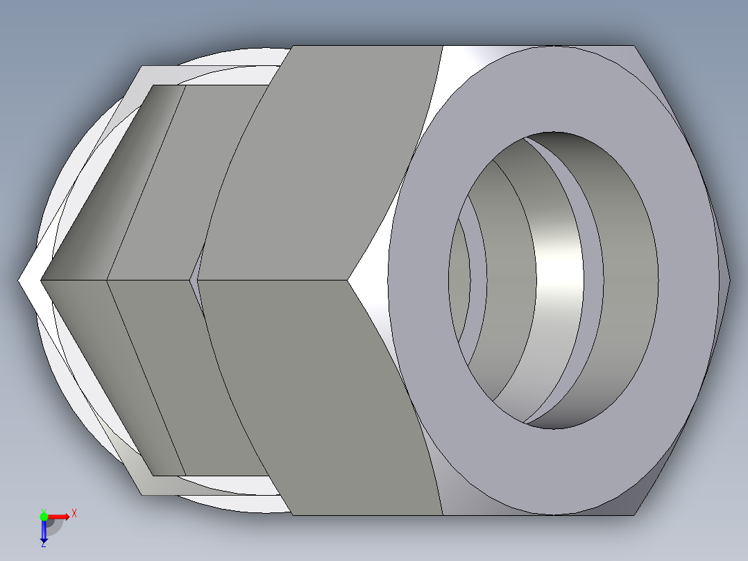 卡套式工业通用硬管接头EO_Adjustable_locknut_45_deg_elbow_VEE38ZSRCF俯视图