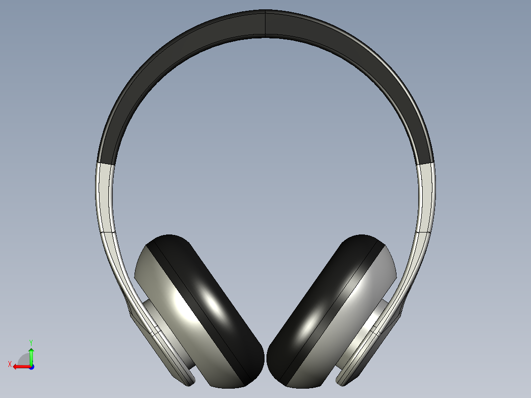 传统耳机模型后视图