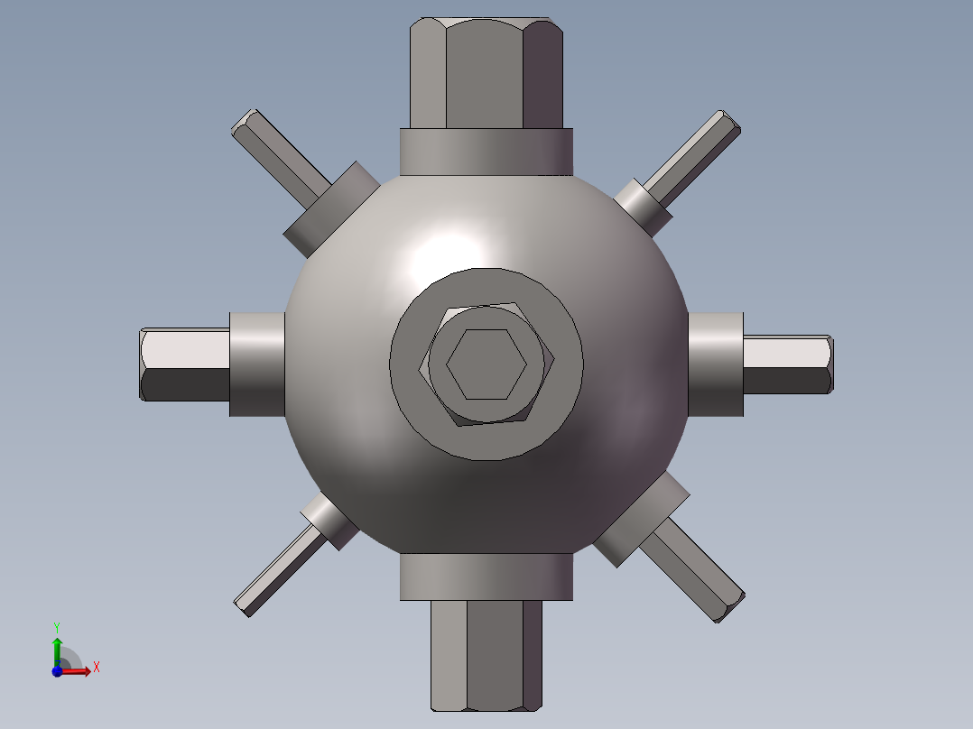 内外六角多用工具前视图
