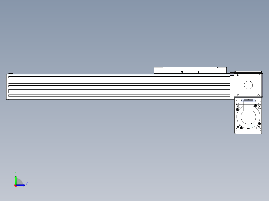 同步带全封闭直线模组TPA-HCB-120D-90-L300-RP-Y-P40-N3左视图