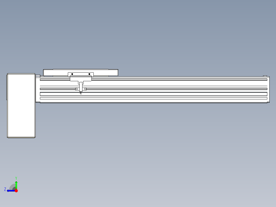 同步带全封闭直线模组TPA-HCB-120D-90-L300-RP-Y-P40-N3右视图