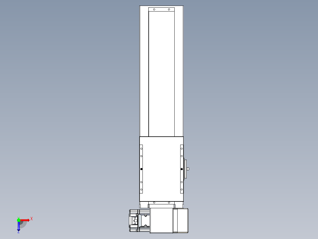 同步带全封闭直线模组TPA-HCB-120D-90-L300-RP-Y-P40-N3俯视图