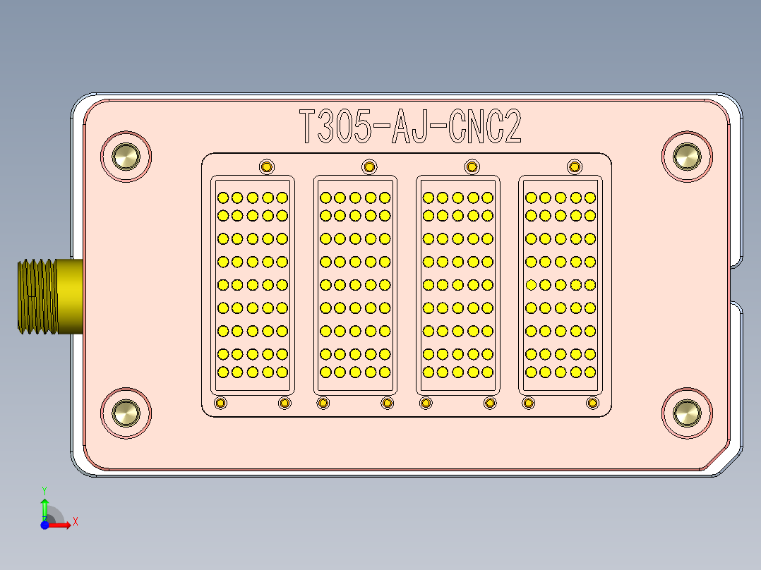 T305-AJ-笔记本CNC工装夹具三维模型CNC2-0516前视图