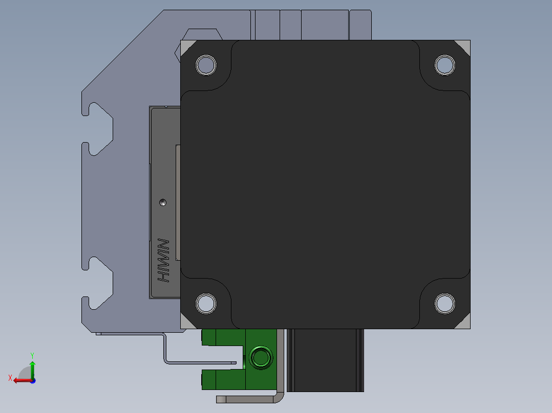 电动滑台模组SRW45直连模型后视图