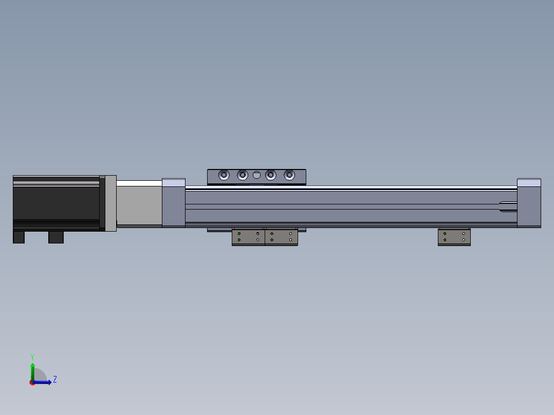 电动滑台模组SRW45直连模型左视图
