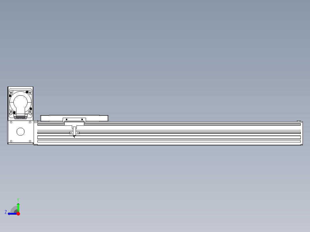 同步带全封闭直线模组TPA-HCB-120D-90-L450-LU-C-P40-N3右视图