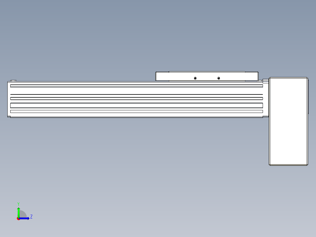 同步带全封闭直线模组TPA-HCB-120D-90-L200-LP-Y-P40-N3左视图