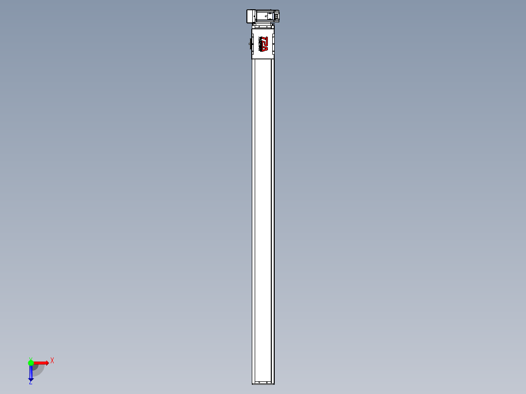 同步带全封闭直线模组TPA-HCB-110D-90-L1550-RU-Y-P40-N3俯视图