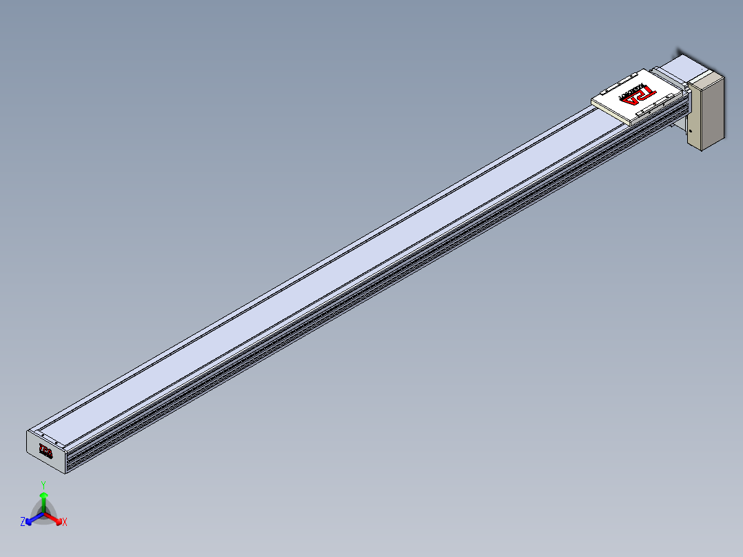 同步带全封闭直线模组TPA-HCB-110D-90-L1550-LP-Y-P40-N3主视图
