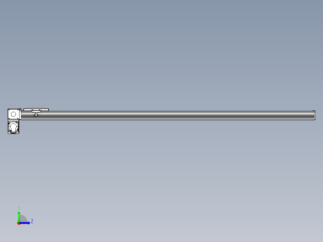 同步带全封闭直线模组TPA-HCB-110D-90-L1550-LP-Y-P40-N3左视图
