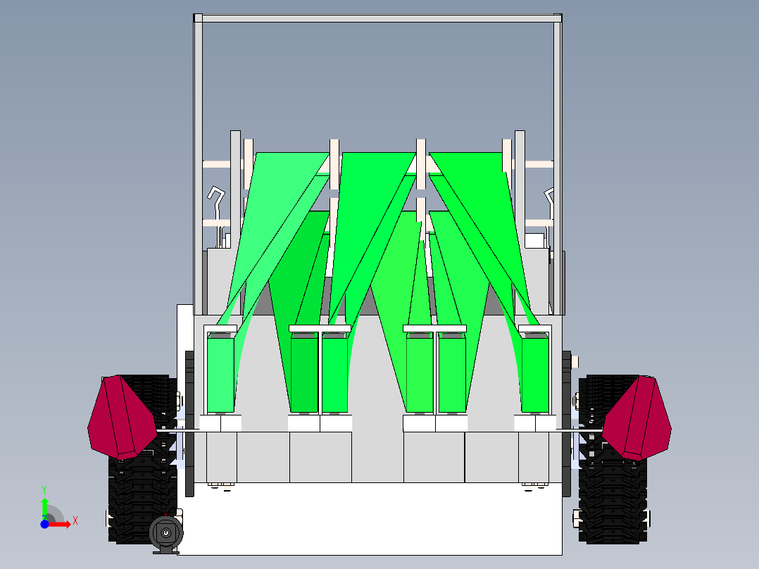蔬菜收割机不全前视图