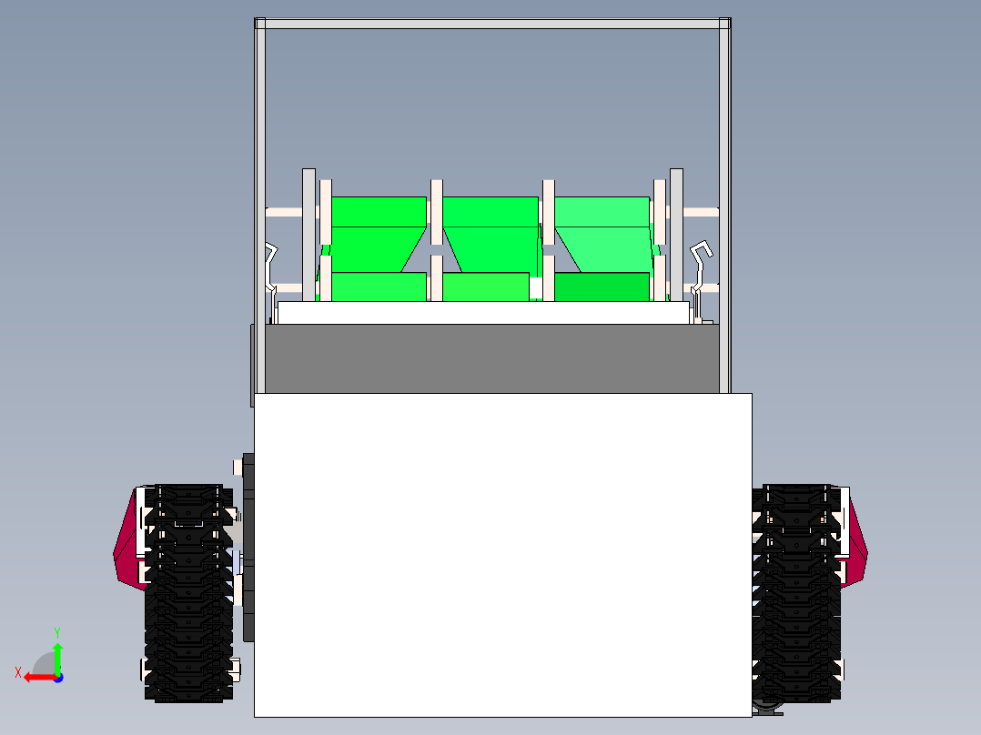 蔬菜收割机不全后视图