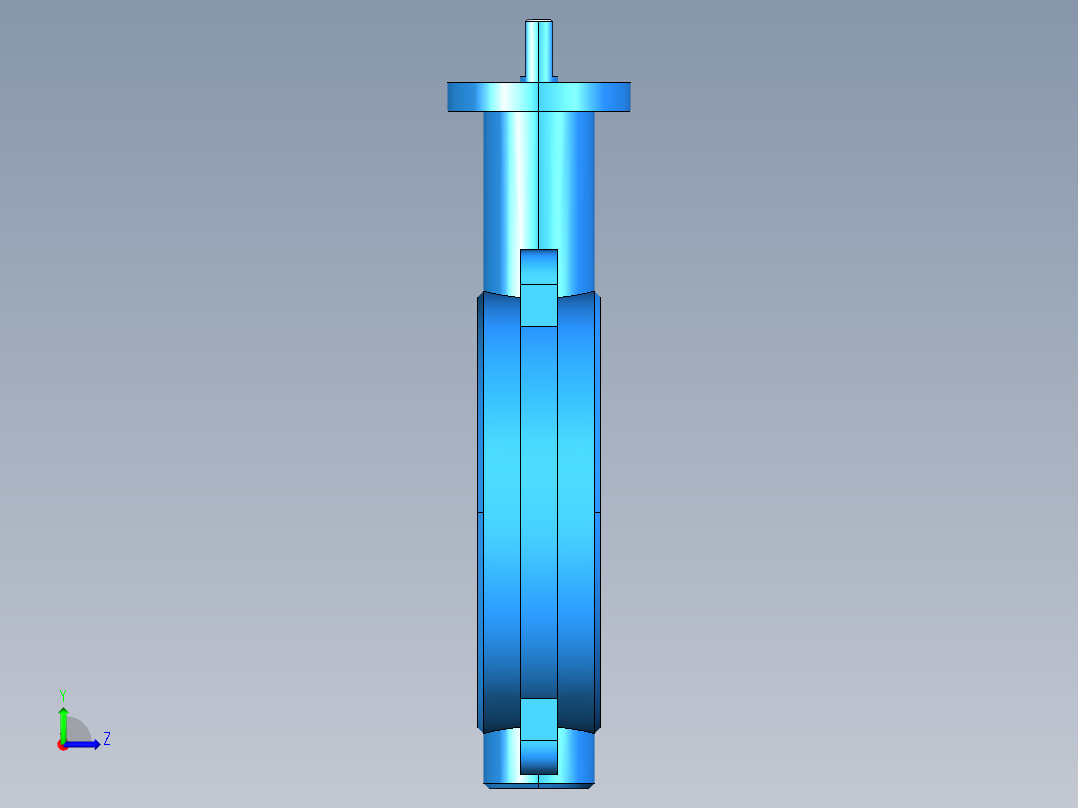 阀门模型WD71X-D_[150]左视图