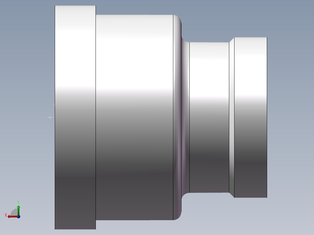 管箍-异径有边 DN40-DN25后视图