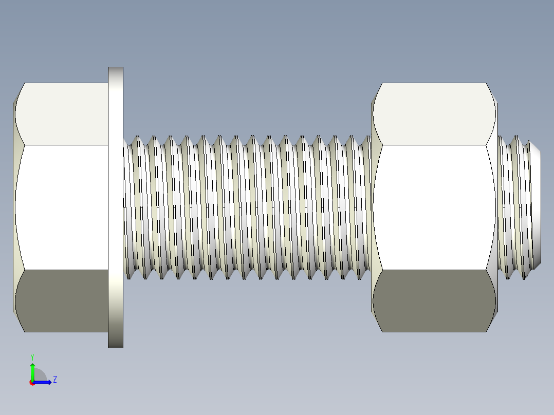 螺栓和六角螺母-1 34 - 5 UNC左视图