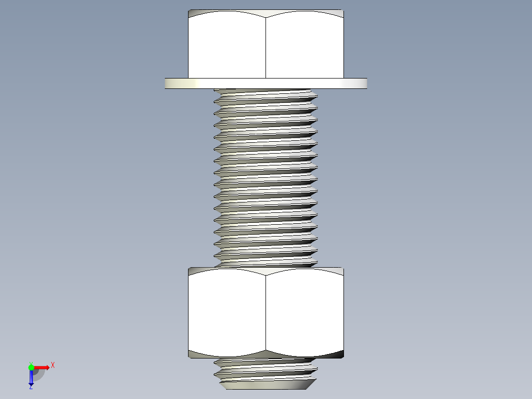 螺栓和六角螺母-1 34 - 5 UNC俯视图