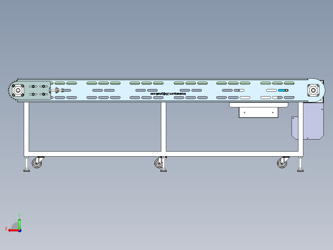输送线模块后视图