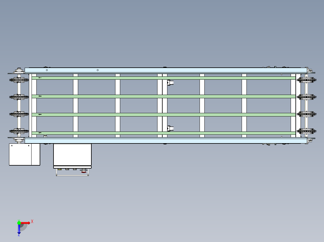输送线模块俯视图