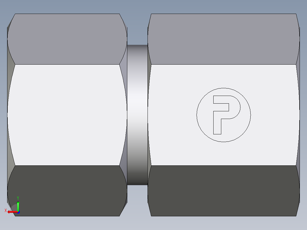 卡套式工业通用硬管接头EO_Swivel_connector_GAI16ZSRCF后视图