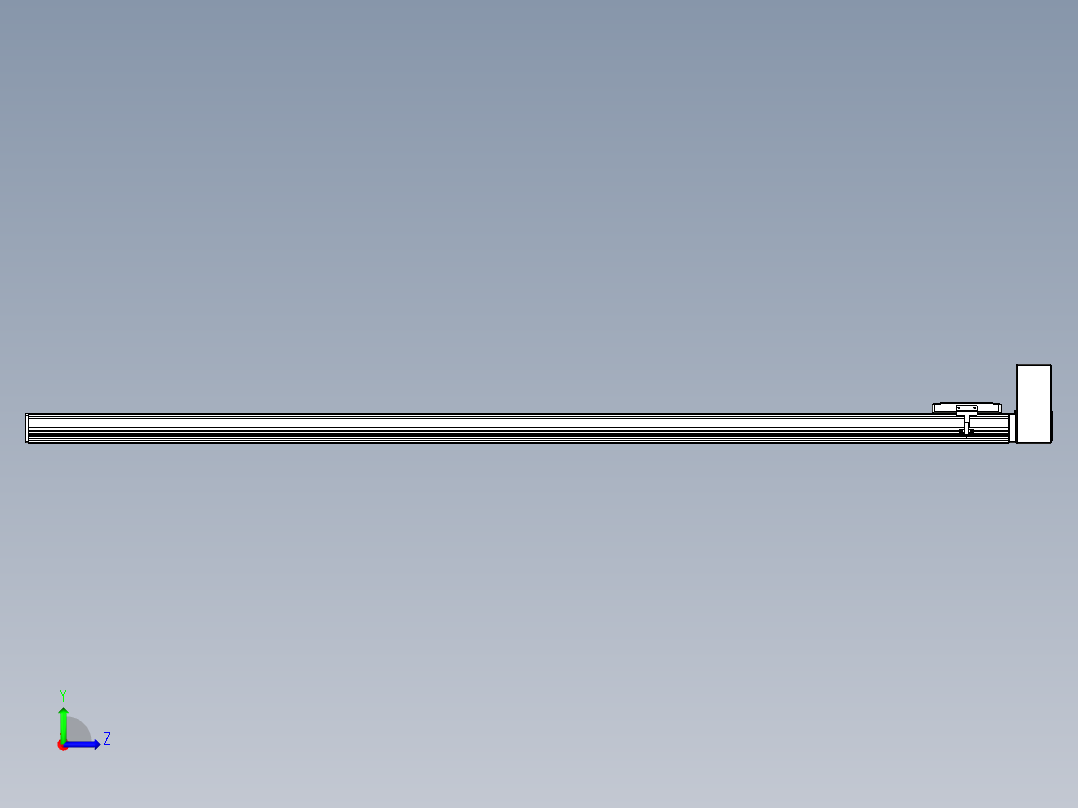 同步带全封闭直线模组TPA-HCB-105D-90-L1650-LU-C-P20-N3左视图
