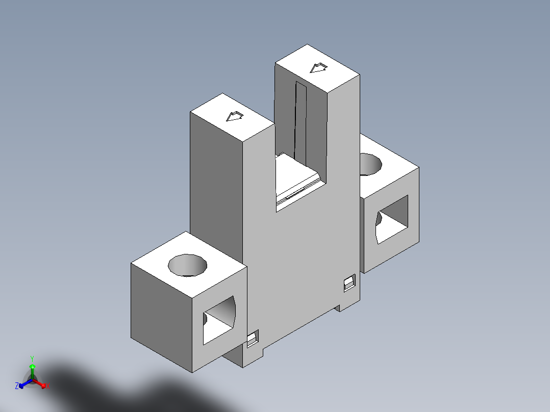 260系列槽型光电（插拔式）-FC-SPV266Z-D正等轴测图