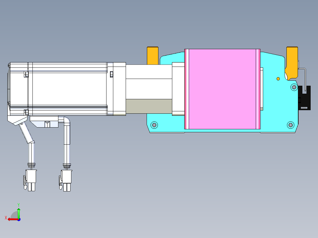 东锦同步带传动-直线滑台模组DH170B-L150-S1750-BL-P400W-C3后视图