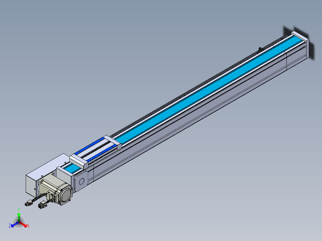 威洛博LB.GB同步带传动--欧规系列LB6A-L65-S750-BR正等轴测图