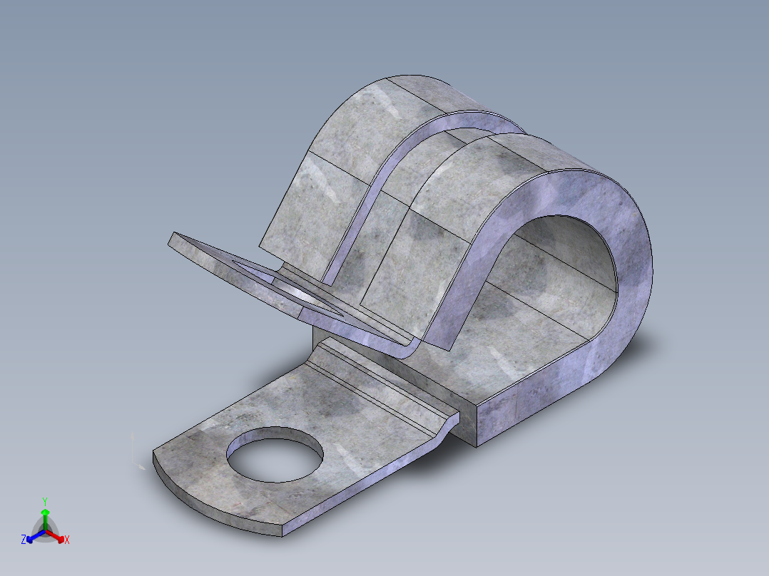 CL-9软管夹正等轴测图