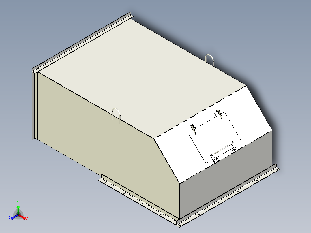 TD75型带式输送机头部护罩 TD4J11正等轴测图