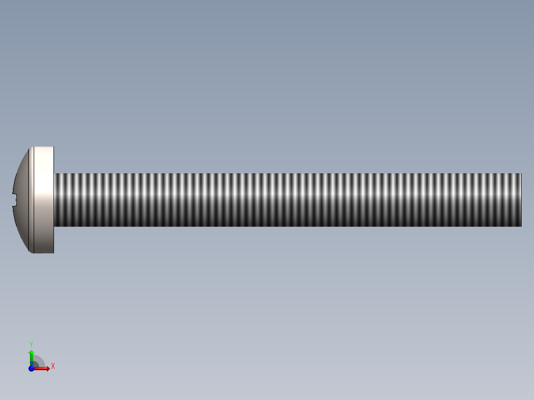 螺丝 M4 十字盘头-M4x35 Screw head.SLDPRT前视图