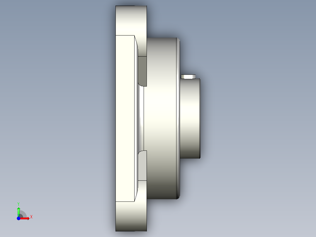 UCF205轴承座前视图