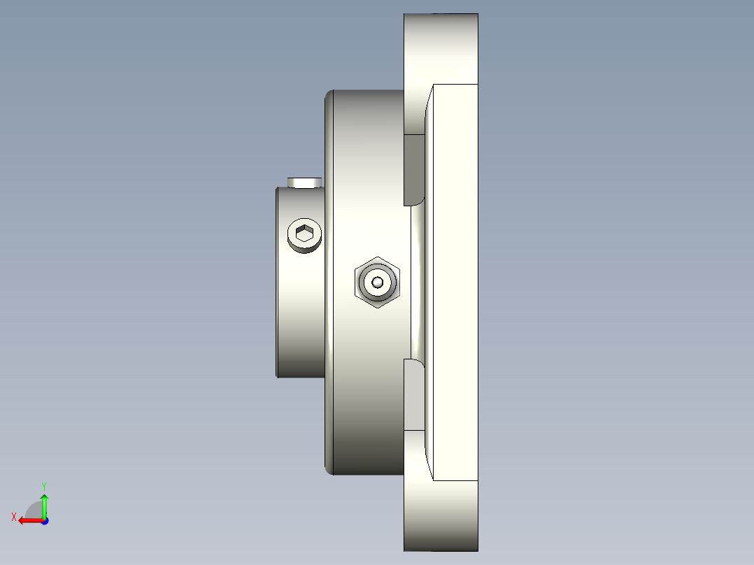UCF205轴承座后视图
