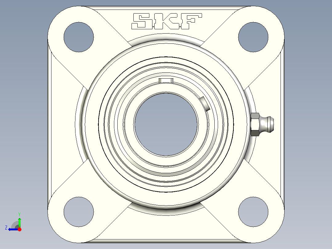 UCF205轴承座右视图
