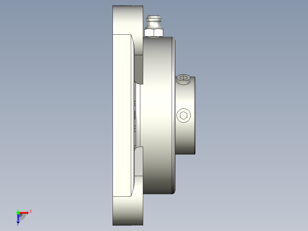 UCF205轴承座俯视图