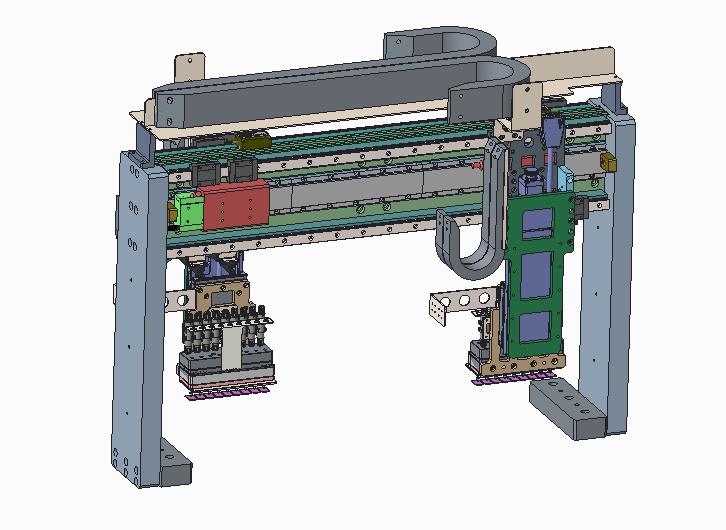双工位多吸嘴龙门式取放模块proe5.0可编辑