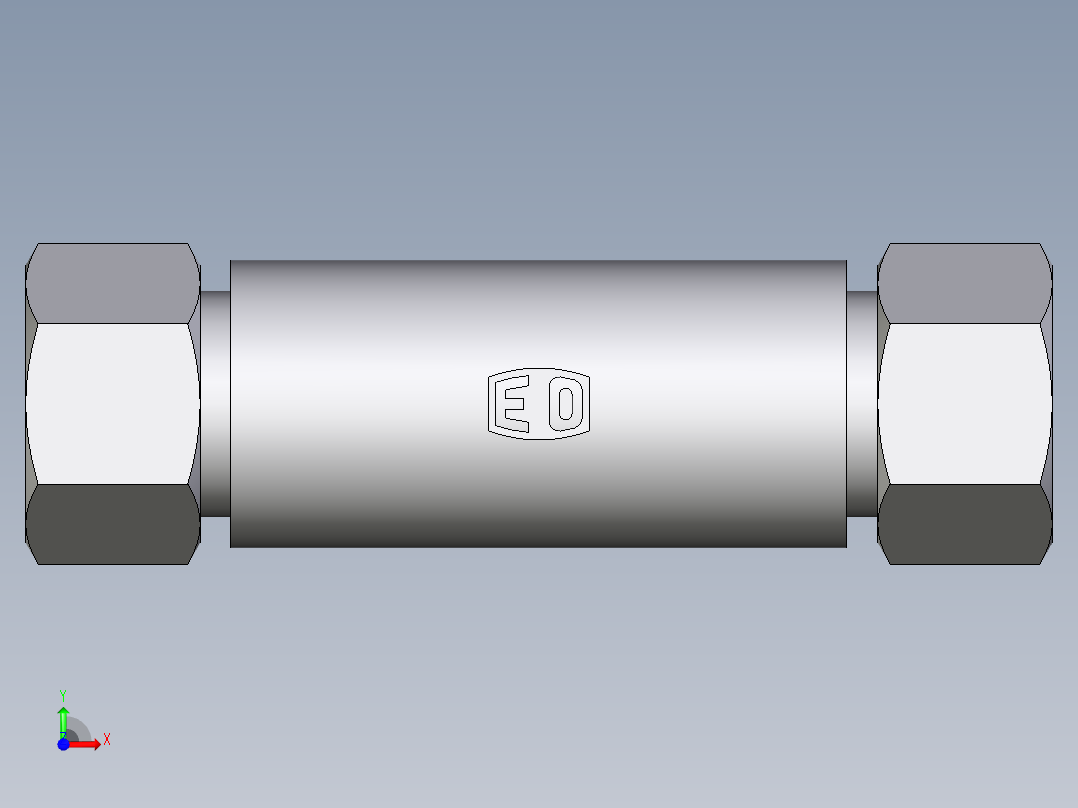 卡套式工业通用硬管接头EO_Weld_bulkhead_fitting_ESV15ZL前视图