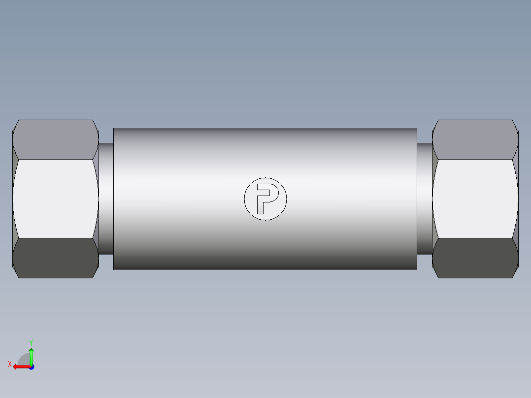 卡套式工业通用硬管接头EO_Weld_bulkhead_fitting_ESV15ZL后视图