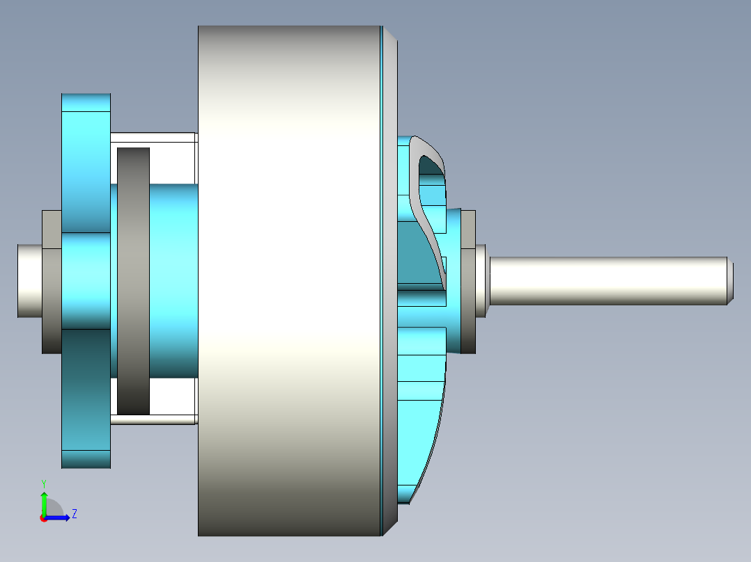 无刷电机左视图
